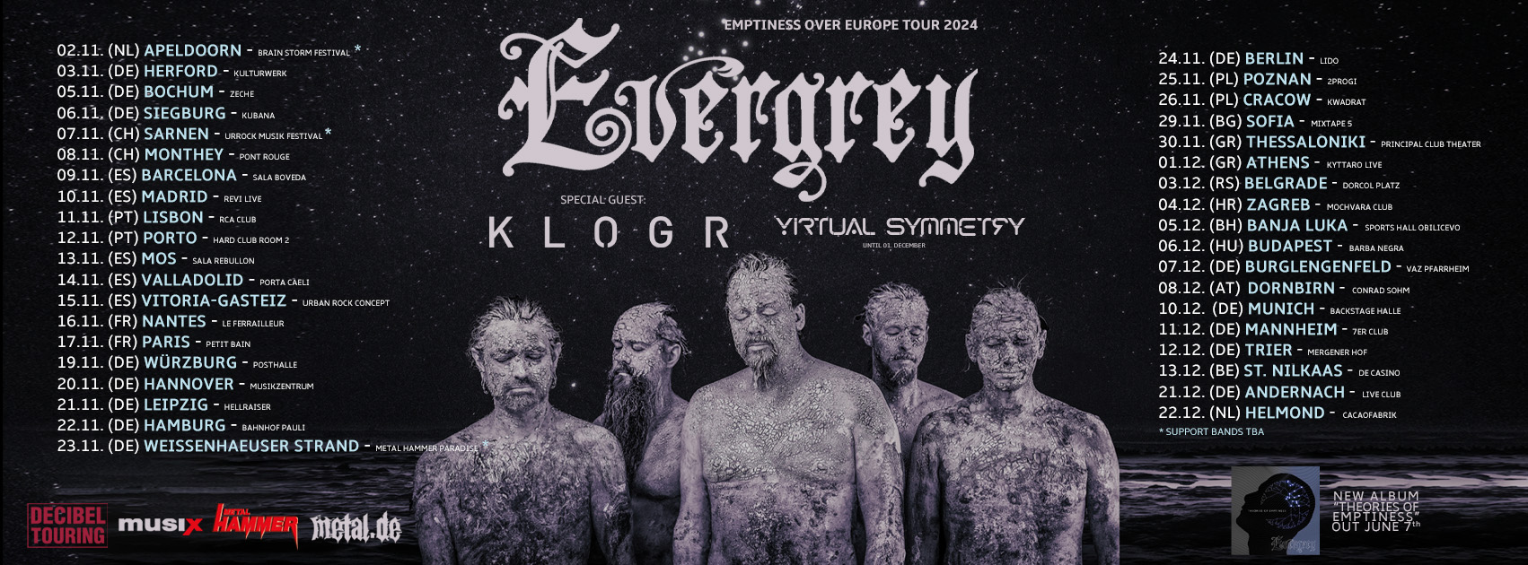 EVERGREY EMPTINESS OVER EUROPE TOUR